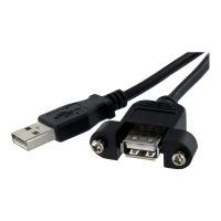 StarTech.com 90cm USB A Blendenmontage Kabel Bu/St - USB Verlängerungskabel - Einbaubuchsen Kabel Verlängerung - USB-Verlängerungskabel - USB (W)