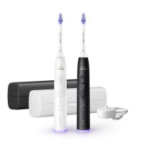 Philips Series 6500 HX7419/01 Wiederaufladbare Zahnbürste, Erwachsener, Schallzahnbürste, Tägliche Pflege, Sensibel, Whitening, 62000 Bewegungen pro Minute, Schwarz, Weiß, 2 min