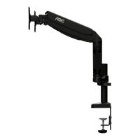AOC AD110D0 - Befestigungskit - einstellbarer Arm - für 2 LCD-Displays - Aluminiumlegierung - Schwarz - Bildschirmgröße: bis zu 68,6 cm (bis zu 27 Zoll)