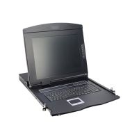 DIGITUS 17" LCD KVM Konsole, 16-Port CAT 5, französische Tastatur