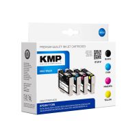 KMP MULTIPACK E121V - 4er-Pack - Schwarz, Gelb, Cyan, Magenta - kompatibel - Tintenpatrone (Alternative zu: Epson T1281, Epson T1282, Epson T1283, Epson T1284)