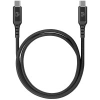 DEQSTER Nylon-Ladekabel USB-C auf USB-C, 1m, 1 m, USB C, USB C, 5 Gbit/s, Schwarz