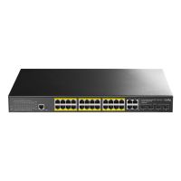 CUDY GS2028PS4, Managed, L2, Gigabit Ethernet (10/100/1000), Power over Ethernet (PoE), Rack-Einbau, 1U