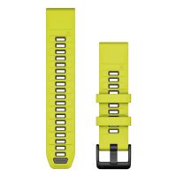 Garmin QuickFit, Band, Smartwatch, Graphit, Gelb, Garmin, Approach S60, Approach S62, Approach S70 - 47 mm, D2 Delta, D2 Mach 1, Descent G1, Descent G1..., Silikon