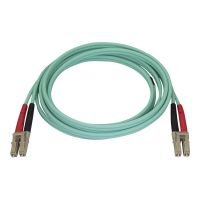 StarTech.com Aqua OM4 Duplex Multimode Fiber - 2m / 6 ft - 100 Gb - 50/125 - OM4 Fiber - LC to LC Fiber Patch Cable (450FBLCLC2)