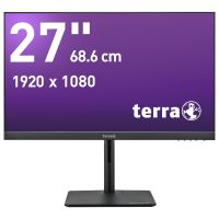 TERRA LCD/LED 2727W HA V2 black HDMI/DP/USB-C GREENLINE PLUS, 68,6 cm (27"), 1920 x 1080 Pixel, Full HD, LED, 5 ms, Schwarz