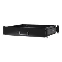 Intellinet 19" Drawer Shelf, 2U, Shelf Depth 350mm, Max 30kg, Black, Three Year Warranty - Rack Storage Drawer - Schwarz, RAL 9005 - 2U - 48.3 cm (19")