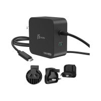 j5create JUP25102V - Netzteil - GaN - 102 Watt - PD 3.0, Smart IC - 2 Ausgabeanschlussstellen (24 pin USB-C)