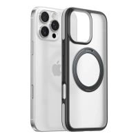 TORRAS Ostand R Fusion, Cover, Apple, iPhone 16 pro, 15,5 cm (6.1"), Grau, Transparent