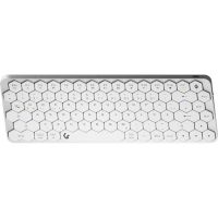 KeySonic KSK-5020BT-S, Kabellos, Bluetooth, Membran Key Switch, QWERTZ, RGB-LED, Aluminium, Weiß