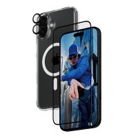 PanzerGlass ® 3-in-1 Schutz Set iPhone 16 Plus, Apple, Apple - iPhone 16 Plus, Trockene Anwendung, Kratzresistent, Schockresistent, Transparent, 1 Stück(e)