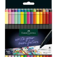 FABER-CASTELL 151630, Mehrfarbig, Fein, Mehrfarbig, Dreieck, Tinte auf Lebensmittelfarbstoffbasis, Metall