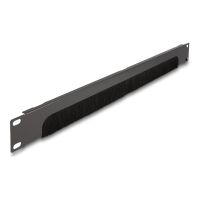 Delock Rack-Bürstenleiste - Unten offen - Dunkelgrau - 1U - 48.3 cm (19")
