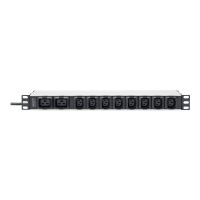 DIGITUS Steckdosenleiste mit Aluminiumprofil, 10-fach, 2 m Zuleitung, IEC C20 Stecker