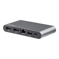 StarTech.com USB C Dock, 4K Dual Monitor DisplayPort, Mini Laptop Docking Station, 100W Power Delivery Passthrough, GbE, 2-Port USB-A Hub, USB Type-C Multiport Adapter 3.3' Cable, Dual DP - Portable USB-C Dock (DK30C2DAGPD)