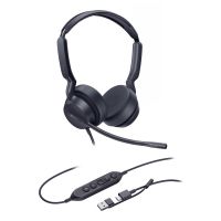 Yealink Dual-UC-Headset mit USB-C/A-Anschluss, Kabelgebunden, Anrufe/Musik, 20 - 20000 Hz, 160 g, Kopfhörer, Schwarz
