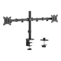 Equip Befestigungskit (Kabeldurchführungsklemme, Schrauben, Klemmhalterung) - für 2 LCD-Displays/ Curved LCD-Displays - articulating - Kunststoff, stainless steel - Schwarz - Bildschirmgröße: 43.2-81.3 cm (17"-32")