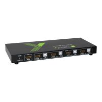 Techly 4x1 USB HDMI KVM Switch 4Kx2K - KVM-/Audio-/USB-Switch