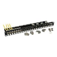 Lindy Cat.6A 10G Premium Patchpanel - Patch Panel - CAT 6a - RJ-45 X 24 - 48.3 cm (19")