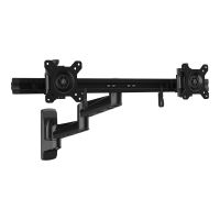 StarTech.com Wandmontage Dual Monitorarm - Drehbar - Zweifach Monitorhalter - Für zwei 15" bis 24" Monitore - VESA Halterung - Stahl - Klammer für 2 Monitore (einstellbarer Arm)