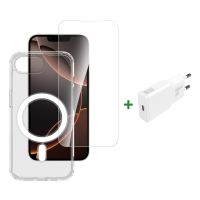 4smarts 541359, Transparent, Weiß, 9H, Stoßfest, Kratzresistent, Apple, iPhone SE (4.Gen.), 110 g