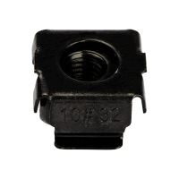 StarTech.com CABCAGENUTS1032 Kafigmuttern (10-32, fur Server-Rack, 50 Stuck, schwarz)