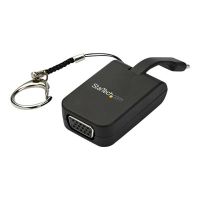 StarTech.com Compact USB C to VGA Adapter, 1080p 60Hz USB Type-C to VGA Video Display Converter with Keychain Ring, Active USB-C DP Alt Mode to VGA Monitor Dongle, Thunderbolt 3 Compatible - USB-C Keychain Adapter (CDP2VGAFC)