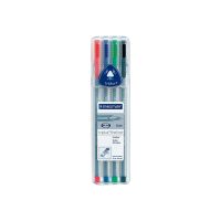STAEDTLER triplus 334 - Fineliner - Schwarz, Rot, Blau, Grün - wasserbasierte Tinte - 0.3 mm - extrafein (Packung mit 4)