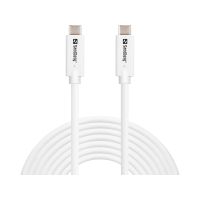 SANDBERG 136-76, 5 m, USB C, USB C, USB 3.2 Gen 2 (3.1 Gen 2), 10 Gbit/s, Weiß
