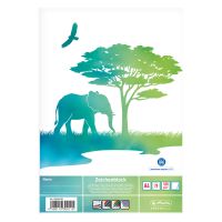 Herlitz Zeichenblock A4 GREENline Elefant 20 Blatt, Kunstdruckpapierblock, 100 g/m², 20 Blätter