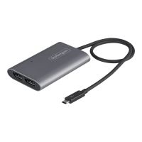 StarTech.com Thunderbolt 3 auf Dual DisplayPort Adapter DP 1.4 - Dual 4K 60Hz oder Single 8K/5K TB3 zu DP Adapter - Mac/Windows - USB/DisplayPort-Adapter - 24 pin USB-C (M)