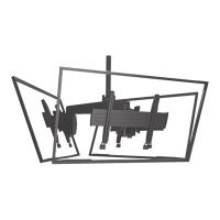 Chief Fusion Multi-Display Ceiling TV Mount - For Displays 32-65" - Black - Montagekomponente (Säulenhalterung, 3 Montagehalterungen)