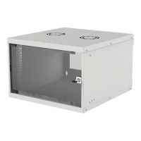 Intellinet Network Cabinet, Wall Mount (Basic), 6U, Usable Depth 340mm/Width 485mm, Grey, Flatpack, Max 50kg, Glass Door, 19", Parts for wall installation (eg screws and rawl plugs)