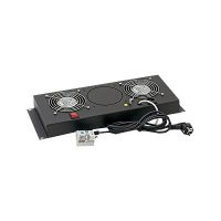 TRITON RAC-CH-X21-A1 - Rack-Lüftereinsatz - mit 2 Ventilatoren, Thermostat - Wechselstrom 220 V - RAL 7035 - 4U - 48.3 cm (19")