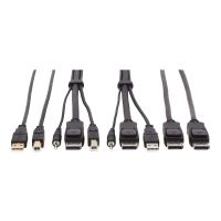 Eaton Tripp Lite Series DisplayPort KVM Cable Kit 4K USB 3.5mm 3xM/3xM USB MM DP MM 6ft - Video- / USB- / Audio-Kabel - Mini-Stecker, USB, DisplayPort (M)