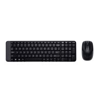 Logitech Wireless Combo MK220, Kabellos, RF Wireless, Schwarz, Maus enthalten