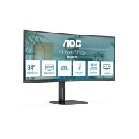 AOC Value-line CU34V5C/BK - V5 series - LED-Monitor - gebogen - 86.4 cm (34")