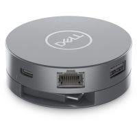 Dell 6-in-1-USB-C-Multiport-Adapter – DA305, Kabelgebunden, USB 3.2 Gen 2 (3.1 Gen 2) Type-C, 10,100,1000 Mbit/s, Silber, 3840 x 2160 Pixel, Dell