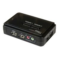 StarTech.com 2 Port USB KVM Switch Kit mit Audio und Kabeln