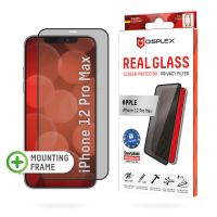 DISPLEX Privacy Panzerglas (10H) für Apple iPhone 12 Pro Max, Eco-Montagerahmen, Privacy Filter, Tempered Glas, kratzer-resistente Schutzfolie, hüllenfreundlich, Apple, iPhone 12 Pro Max, Trockene Anwendung, Schlagfest, Kratzresistent, Staubresistent, Tra