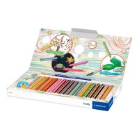 STAEDTLER buddy 3 in 1 - Farbstift - Wachs - für Glas, Pappe - gemischte Farben - 9.5 mm (Packung mit 18)