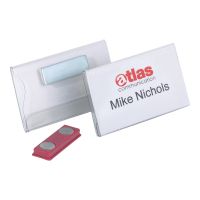 Durable Namensschild - für 54 x 90 mm - Magnet - durchsichtig (Packung mit 25)