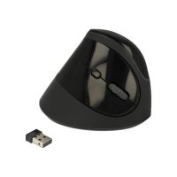 Delock Ergonomic - Vertikale Maus - ergonomisch - Für Rechtshänder - optisch - 6 Tasten - kabellos - 2.4 GHz - kabelloser Empfänger (USB)