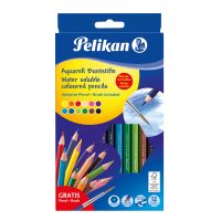 Pelikan 700672, Schwarz, Blau, Braun, Grün, Hellblau, Hellgrün, Orange, Pfirsich, Pink, Rot, Violett, Gelb, 12 Stück(e)