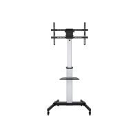LogiLink Wagen - für TV / Bildschirm - höhenverstellbar, max. 50 kg - Kunststoff, Stahl, Aluminium - Schwarz/Grau - Bildschirmgröße: 94-218cm (37"-86")