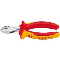 KNIPEX X-Cut, Diagonale Zange, Chrom-Vanadium-Stahl, Kunststoff, Orange, Rot, 160 mm, 175 g