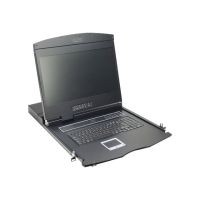 DIGITUS 19" LCD KVM Konsole, 16-Port CAT5, deutsche Tastatur