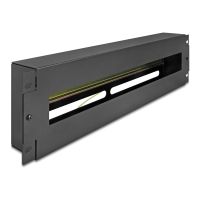 Delock Rack-Schiene mit Schutzschalter - DIN schienenmontierbar - Schwarz - 3U - 48.3 cm (19")