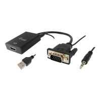 Equip Life - Videoadapter - HD-15 (VGA), mini-phone stereo 3.5 mm, USB (nur Strom)
