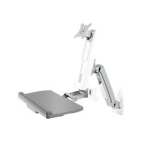 ICY BOX IB-MS600-W - Befestigungskit - für LCD-Display / PC-Ausrüstung - Kunststoff, Stahl, Aluminiumlegierung - weiß - Bildschirmgröße: bis zu 61 cm (bis zu 24 Zoll)